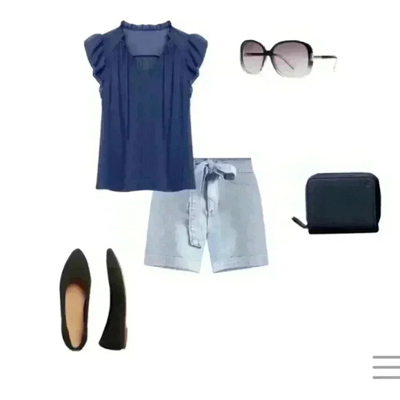 Banana Republic Light Wash Tie-Waist Denim Short - Picture 6 of 8